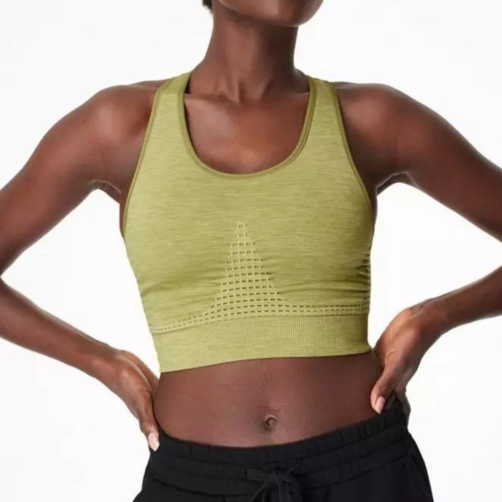 NEW‎ Sweaty Betty Stamina Workout Bra Sports Bra Fern Green Marl Womens XS